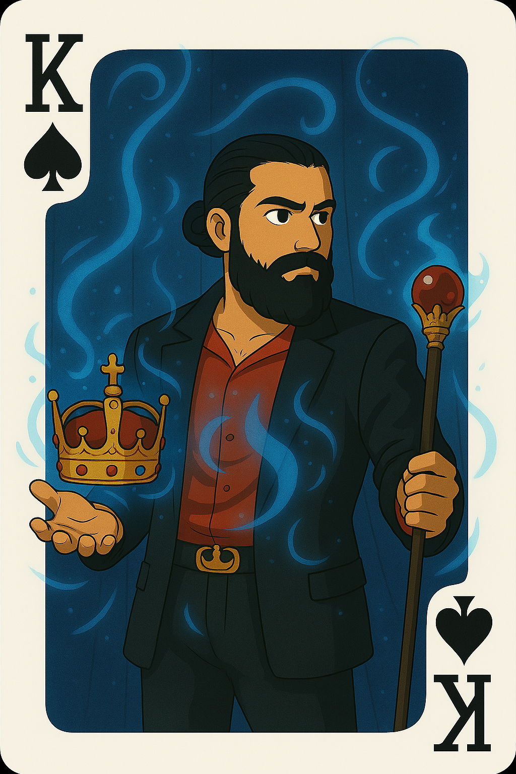 King of Spades card with Badasha Khan